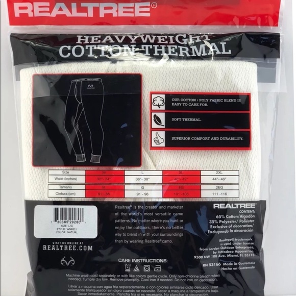 Realtree Heavyweight Thermal Underwear Lot of 2 - Picture 2 of 4